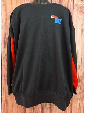 Nike Womens Dri-FIT Training Crewneck Sweatshirt XXL Black/Red NWT